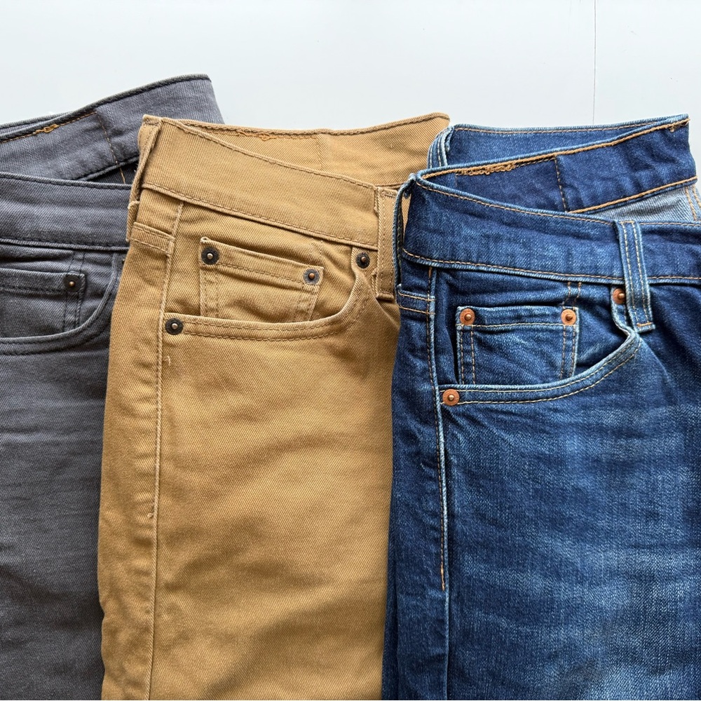 Levi's Men's Straight Jeans - Gray, Tan, and Blue